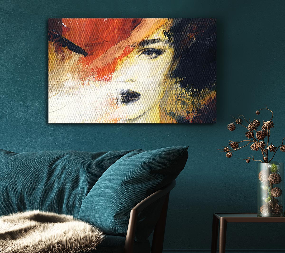 Striking Face Canvas Wall Art