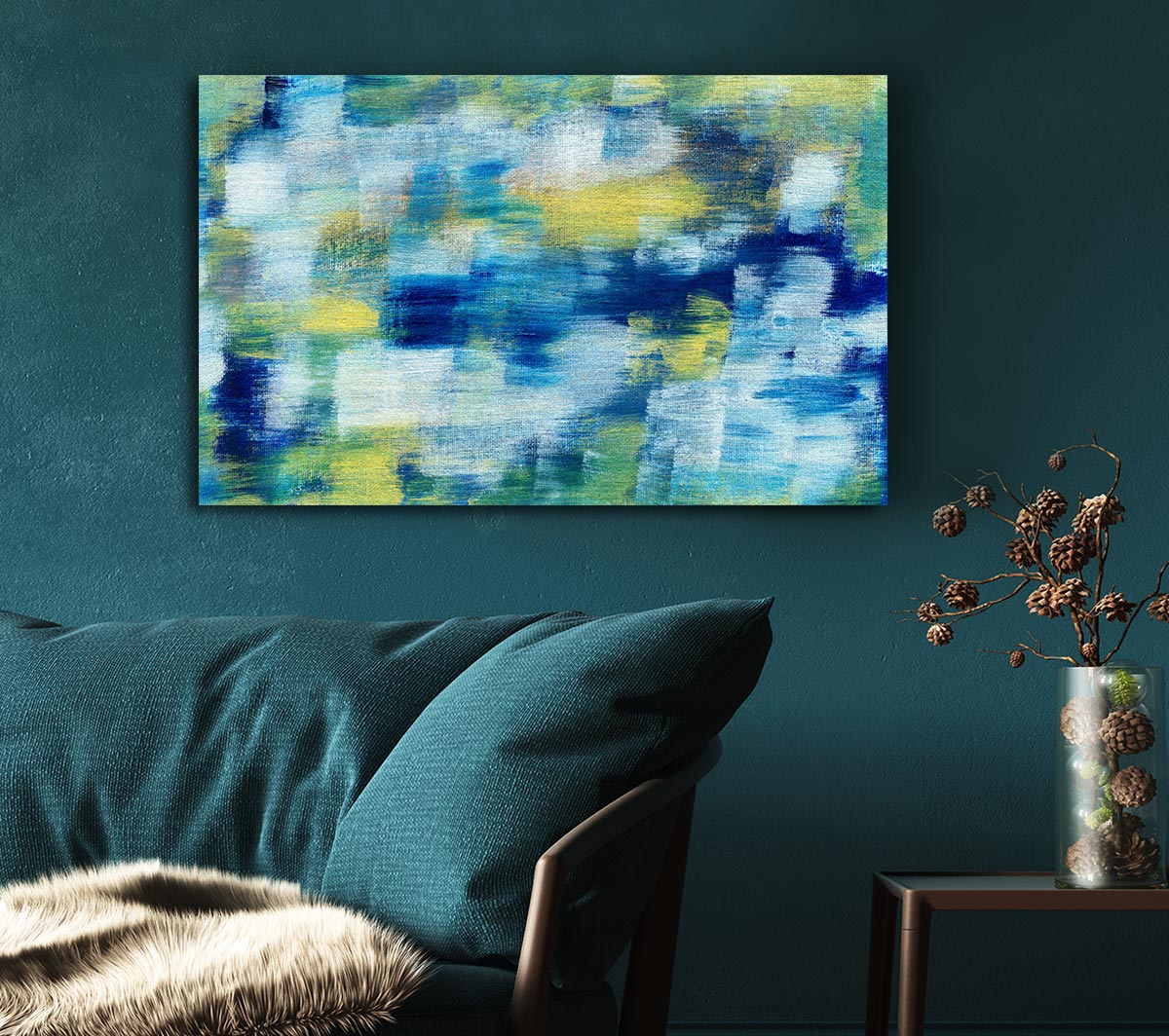 Smudges Of Colour Canvas Wall Art
