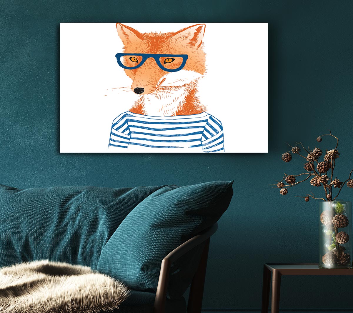 The Nerd Fox Canvas Wall Art