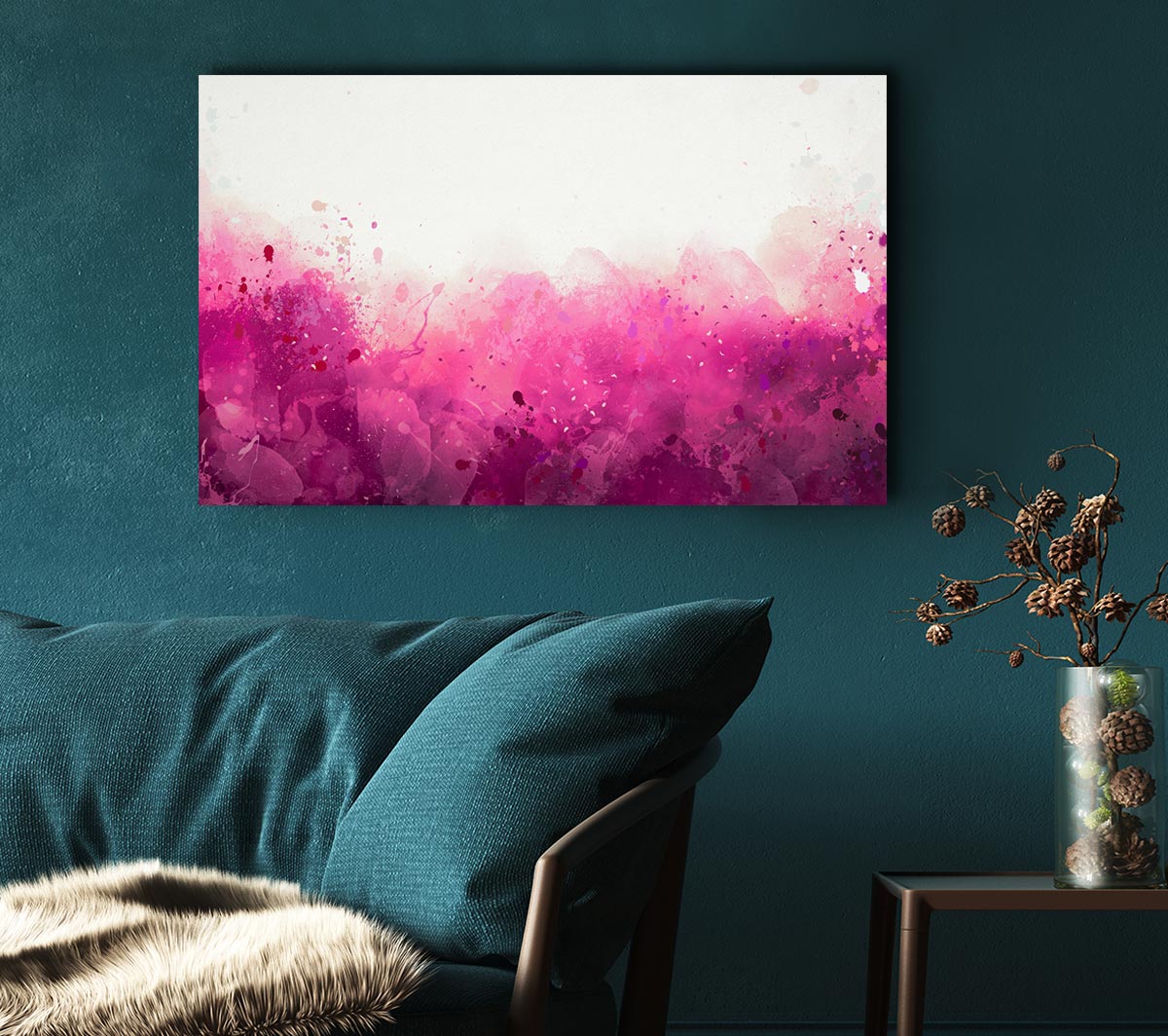 Pink Blushes Of Colour Canvas Wall Art
