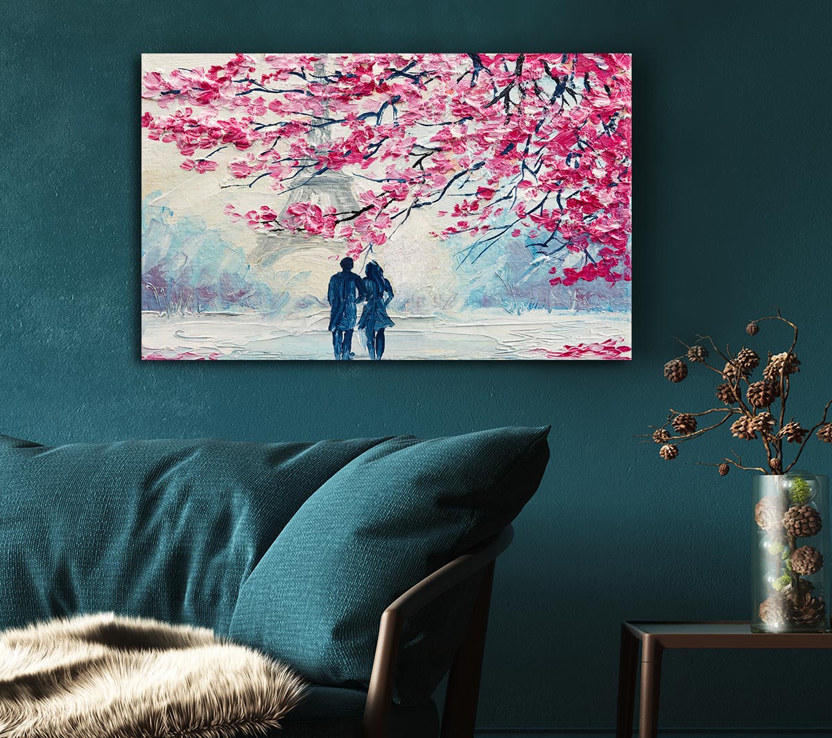 Walk Through Paris Blossom Canvas Wall Art