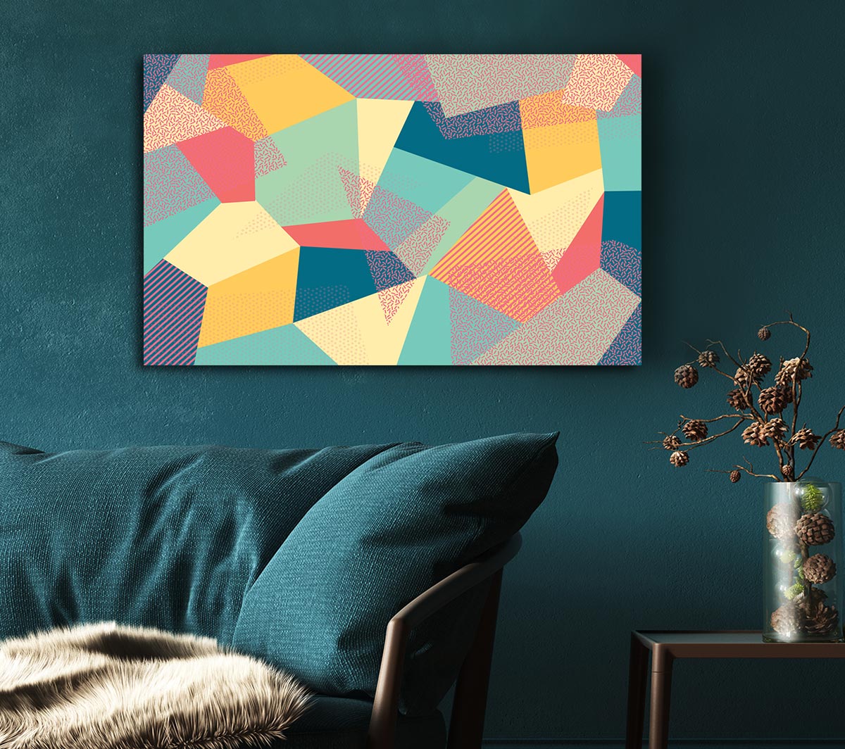Abstract Triangles Canvas Print