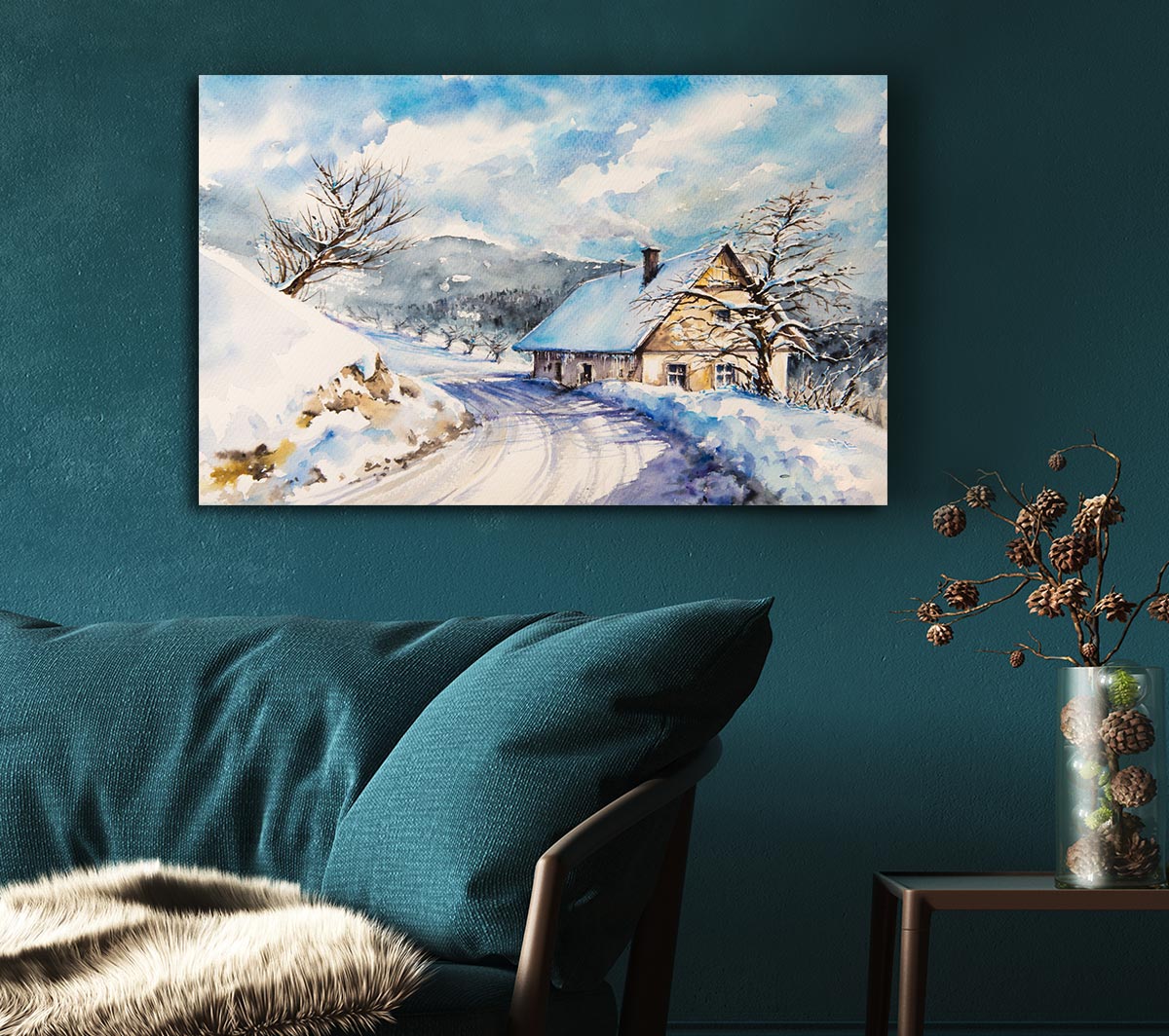 The Winter Retreat Canvas Wall Art