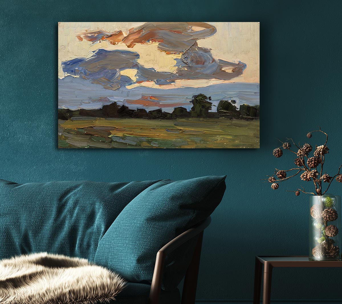 Abstract Countryside Canvas Art