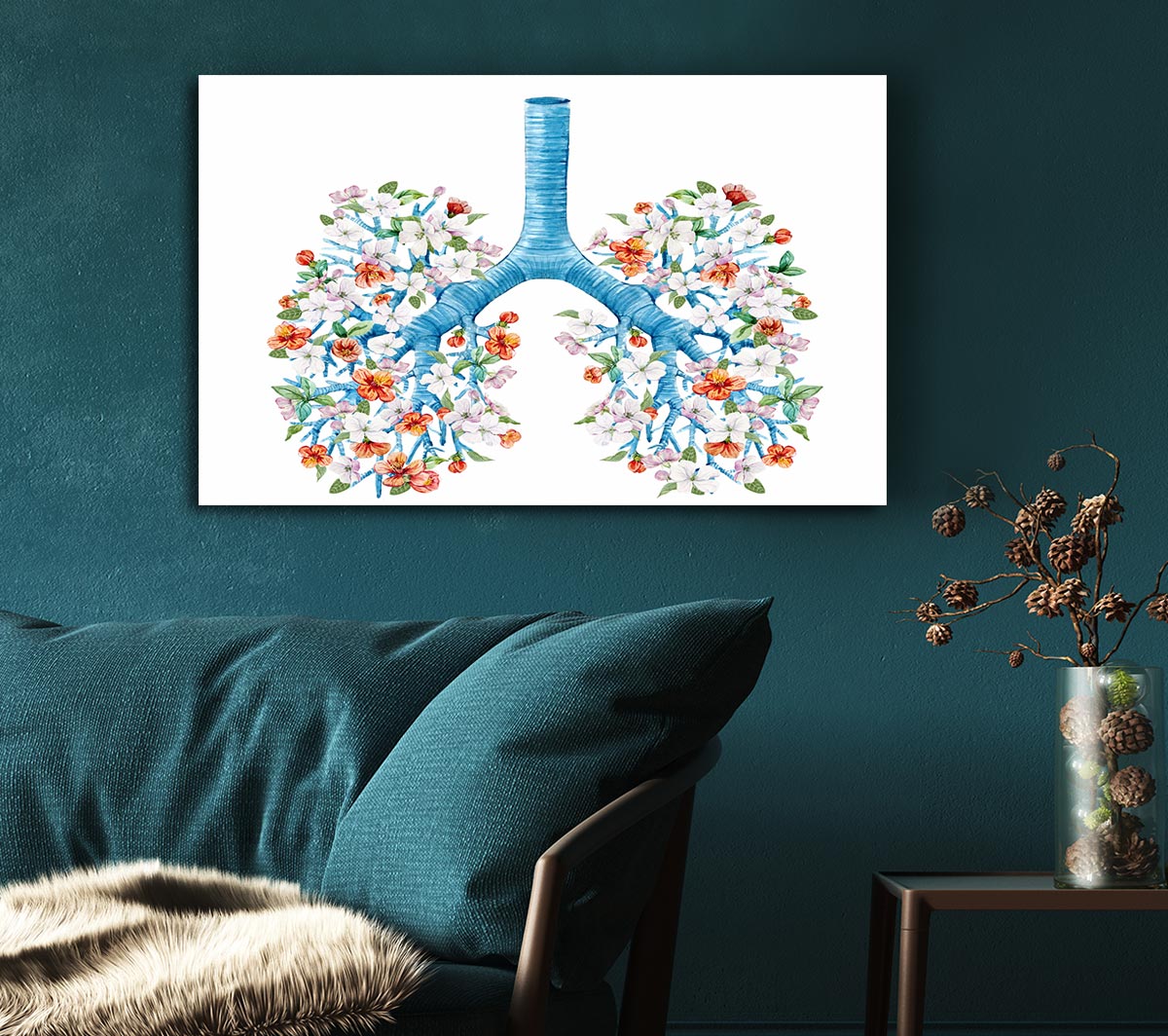 Tree Blossom Lungs Canvas Wall Art