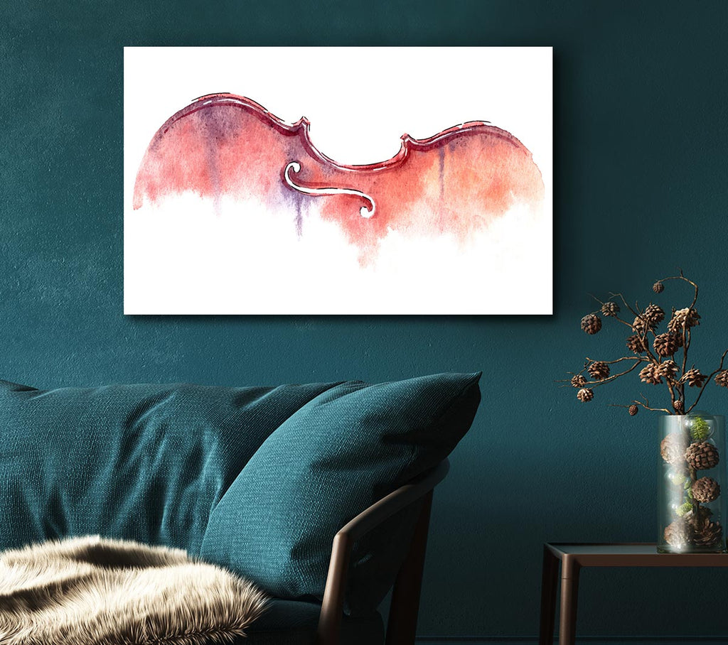 Violin Half Art Canvas Wall Art