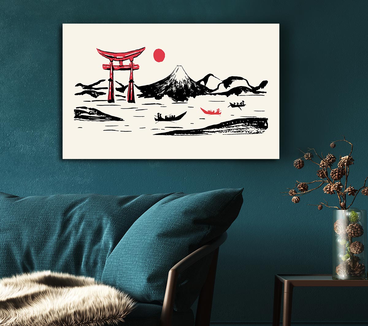 Temples Of The Mountain Canvas Wall Art