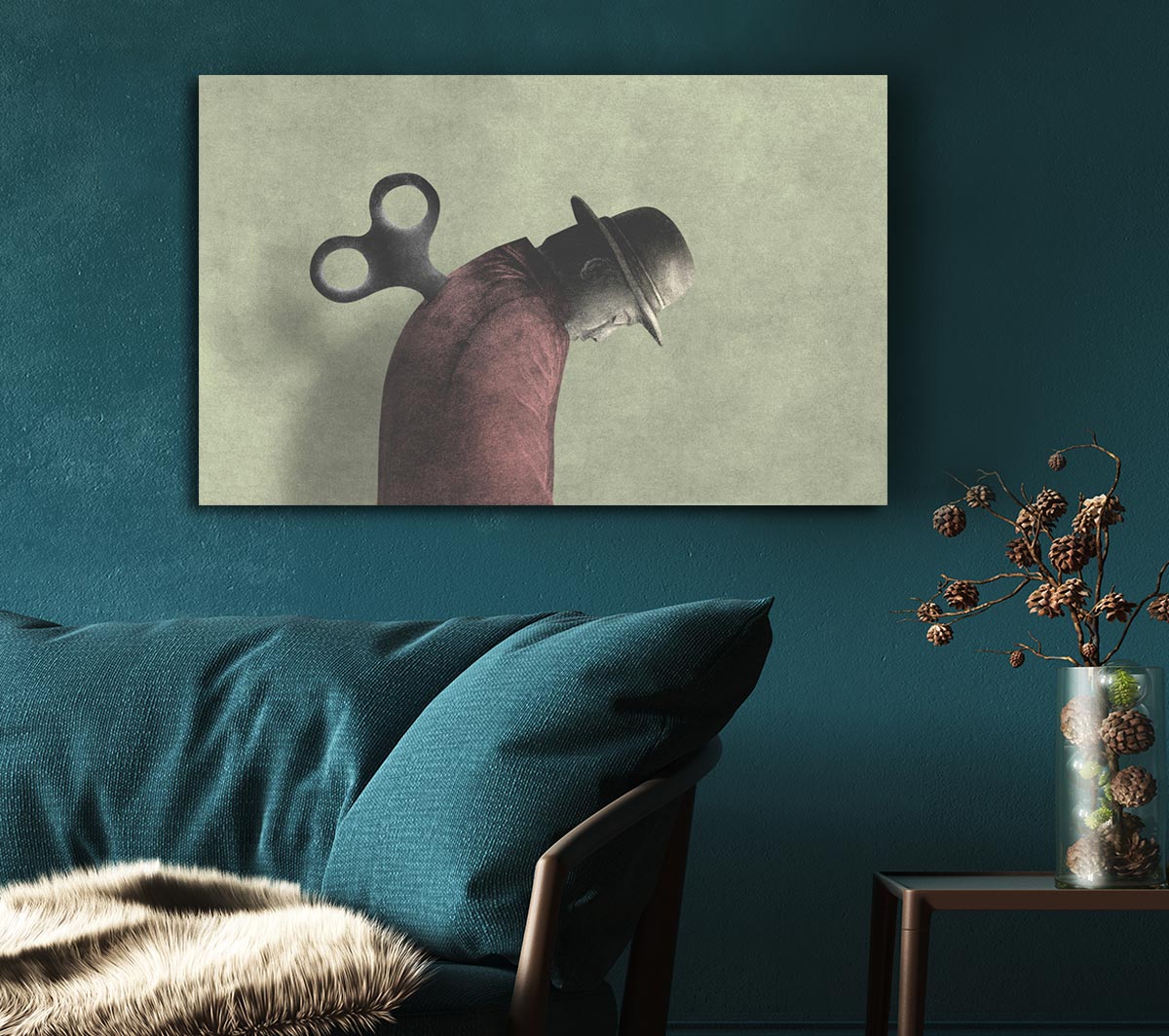 The Wind Up Man Canvas Wall Art
