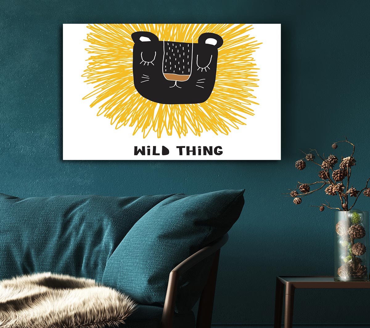 Wild Thing Lion Canvas Wall Art