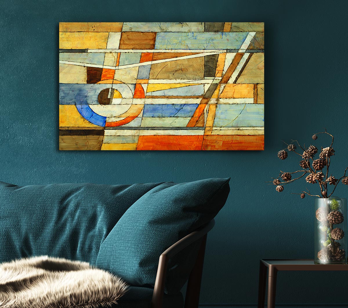 Abstract Grids Of Colours Canvas Print
