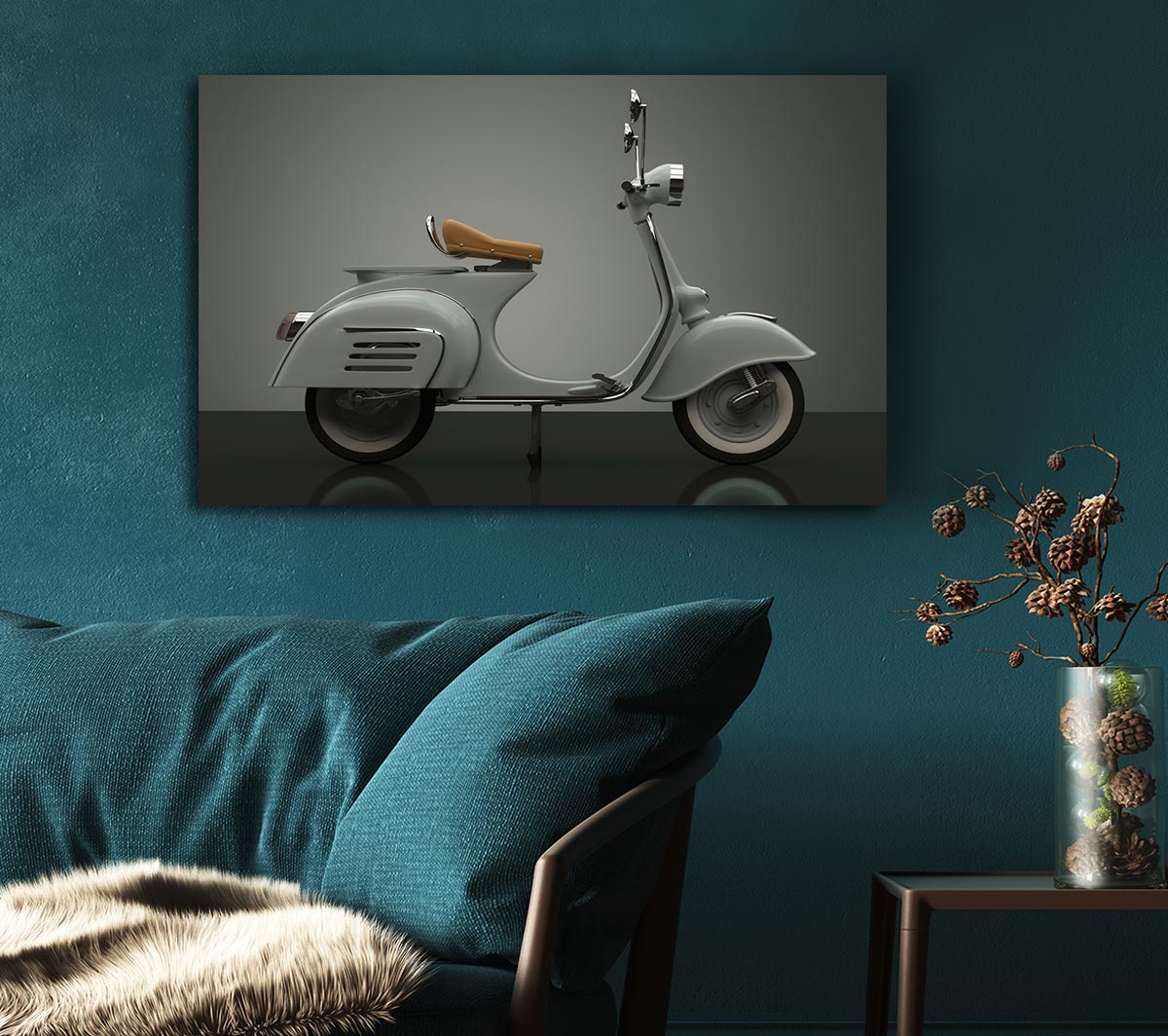The Awesome Scooter Canvas Wall Art