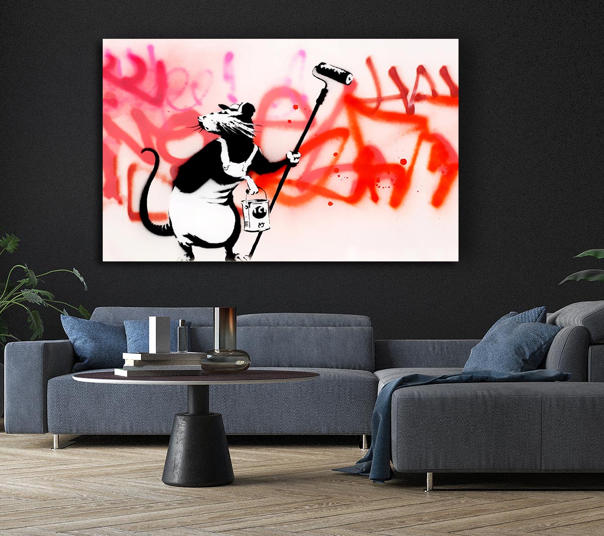 Banksy Rat Decorator Canvas Art