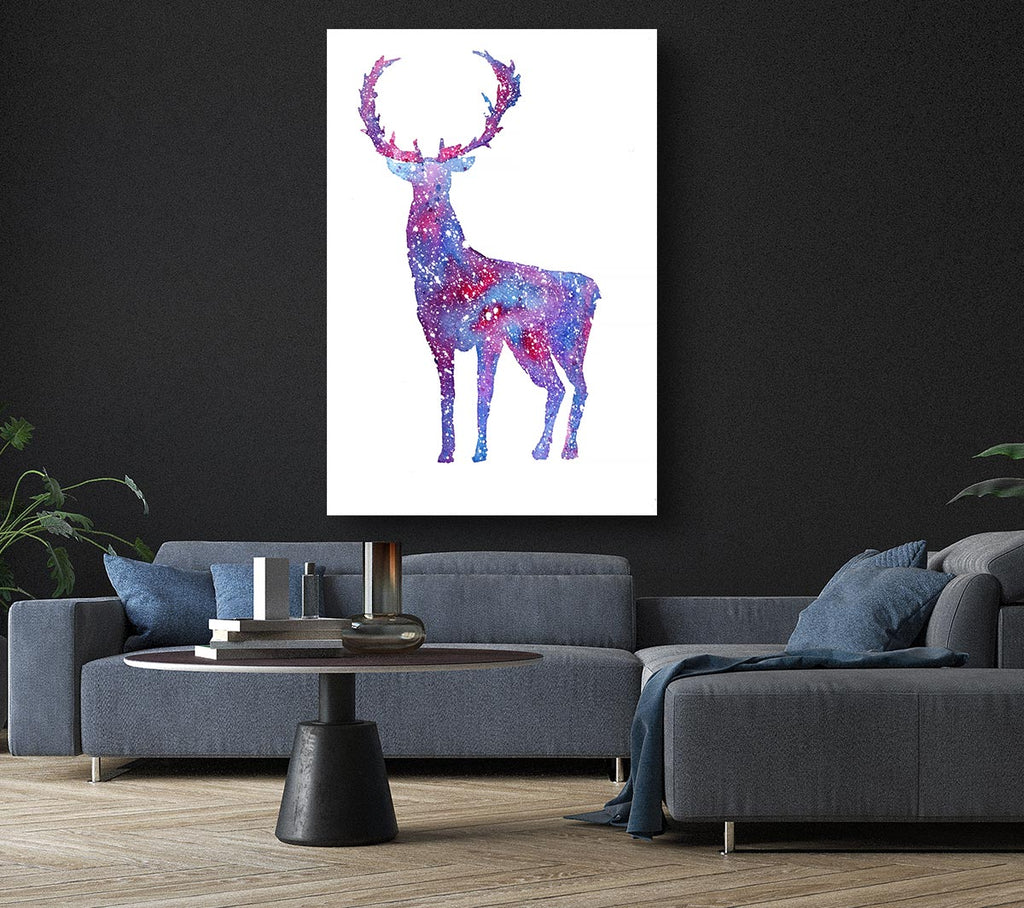 Stag Sparkle Canvas Wall Art