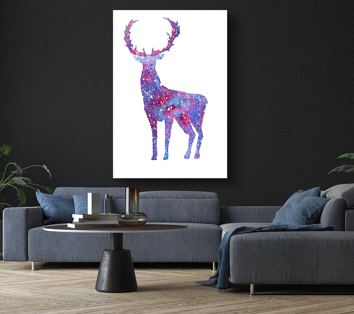 Stag Sparkle Canvas Wall Art