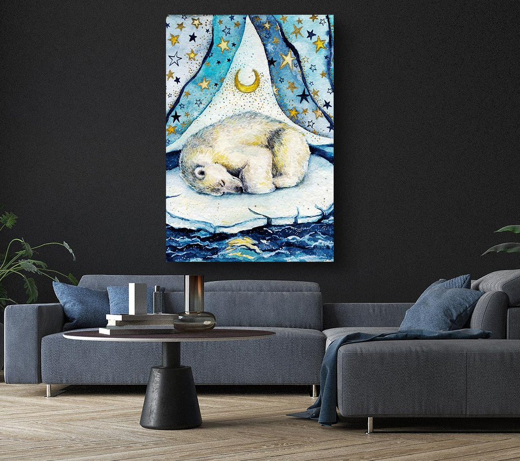 Polar Bear Dream Canvas Wall Art