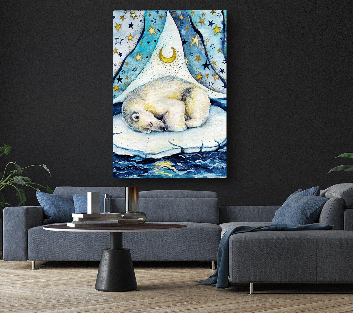 Polar Bear Dream Canvas Wall Art