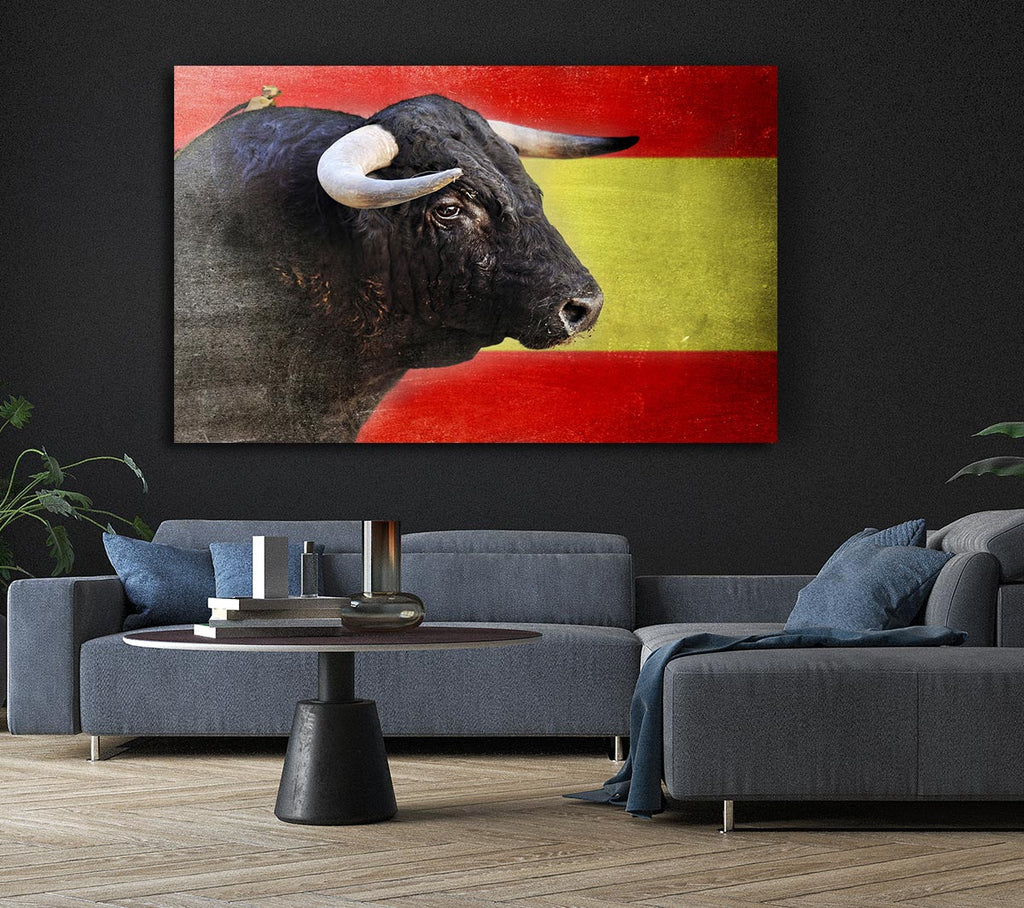 Spanish Bull Canvas Wall Art