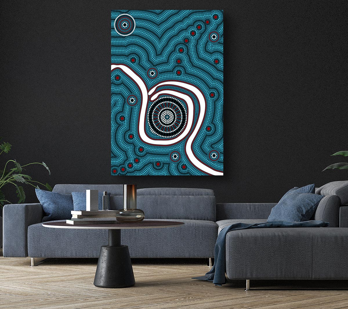 Aboriginal Pattern 1 Canvas Art