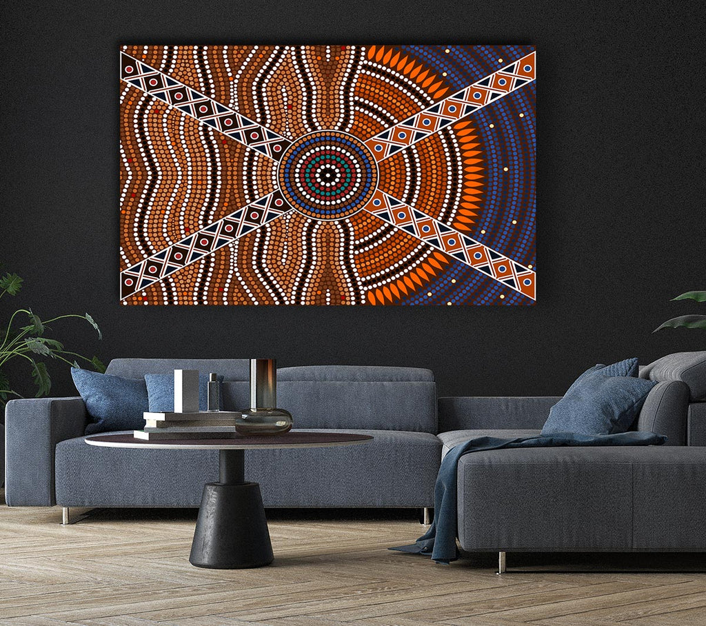 Aboriginal Pattern 2 Canvas Wall Art