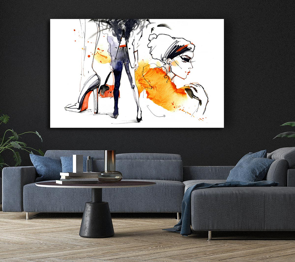 Shoes Bag Done Canvas Wall Art