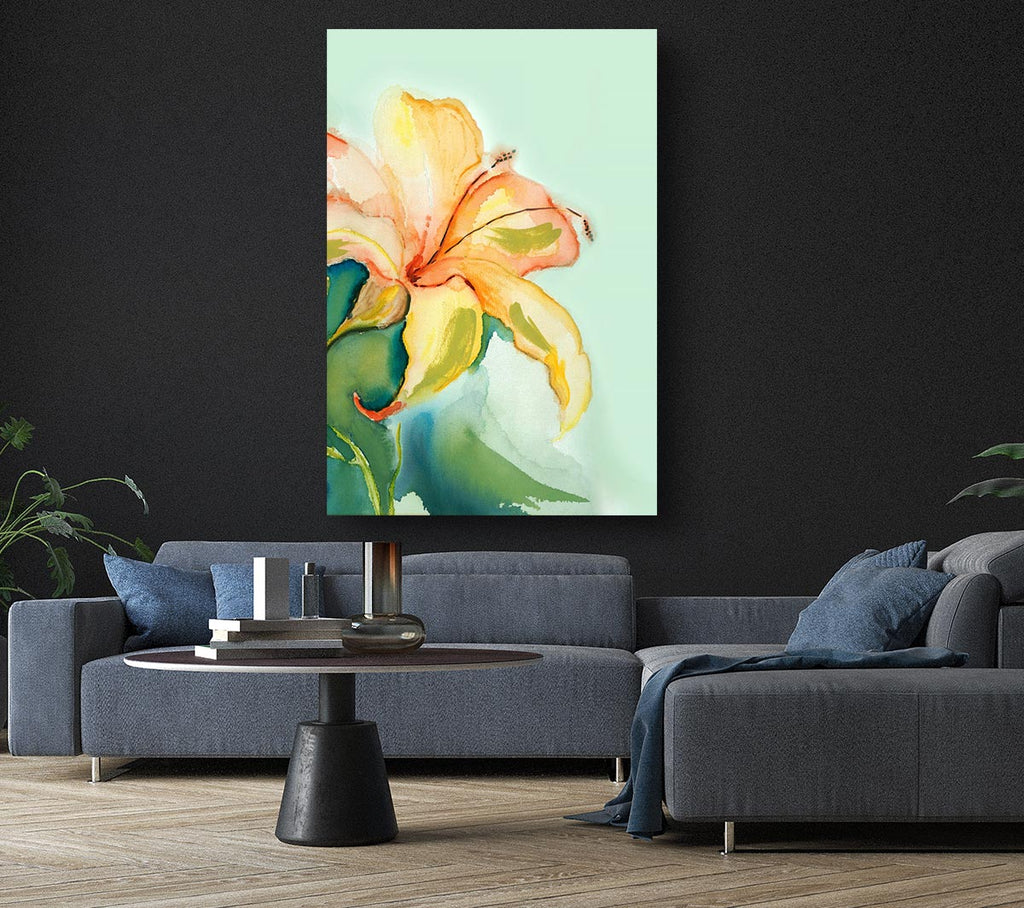 Single Lily Canvas Wall Art