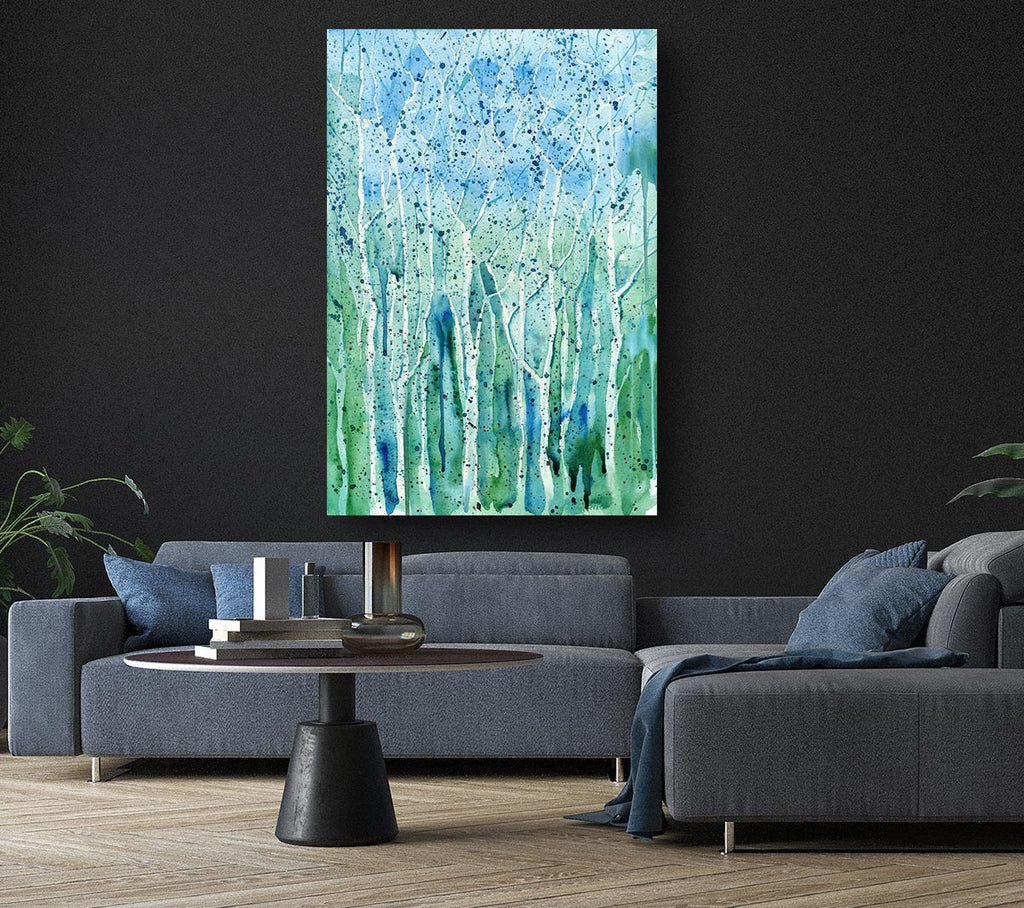 Tree Splash Canvas Wall Art