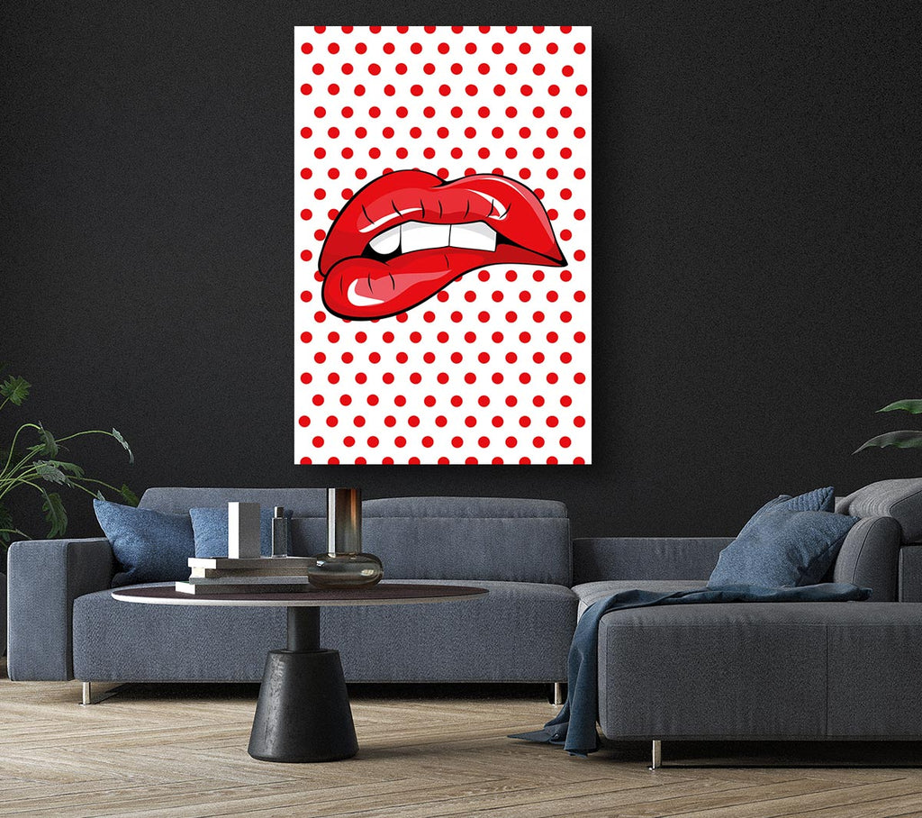 Red Lips 1 Canvas Wall Art