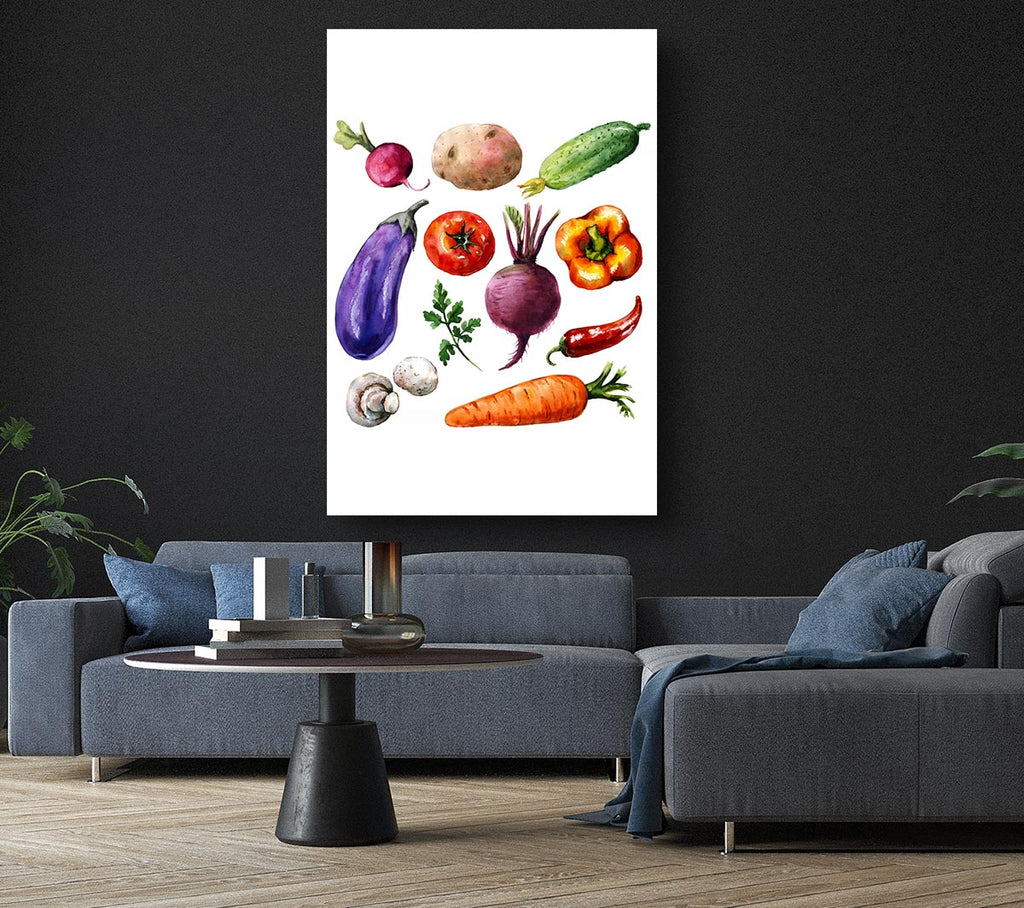Vegetable Selection 2 Canvas Wall Art