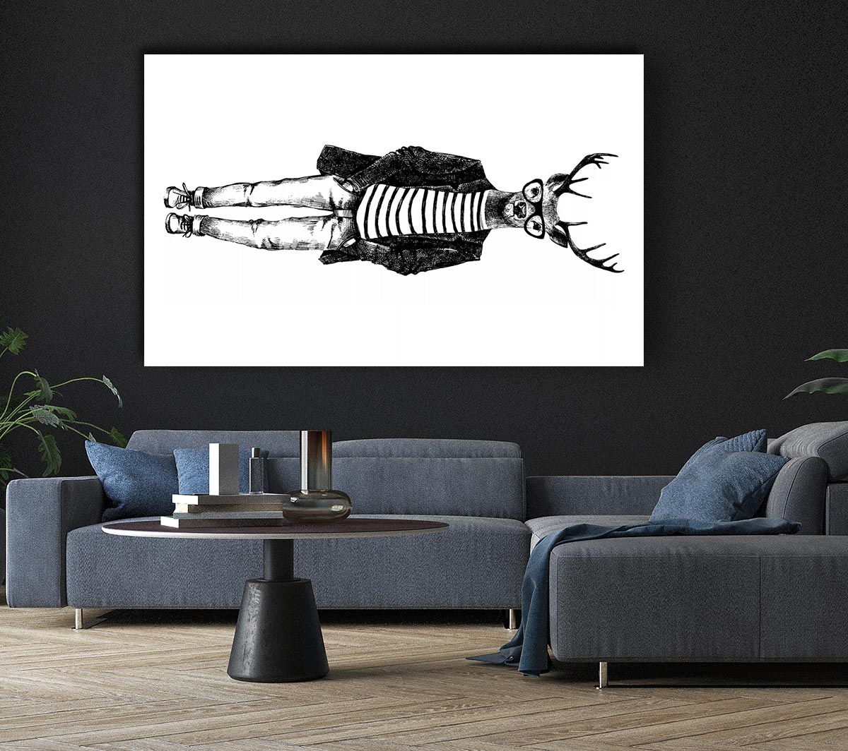 Steve The Stag Canvas Wall Art