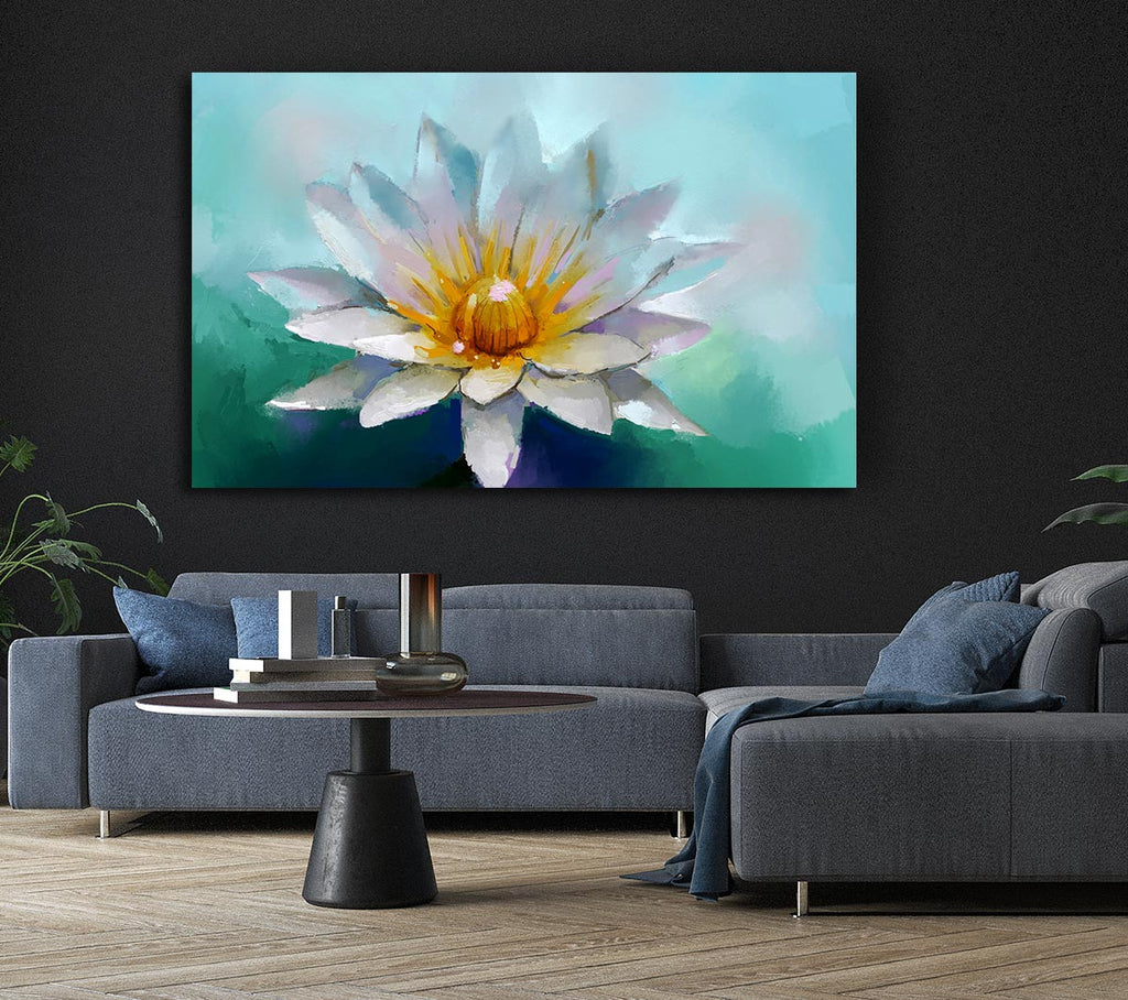 Water Lily Canvas Wall Art