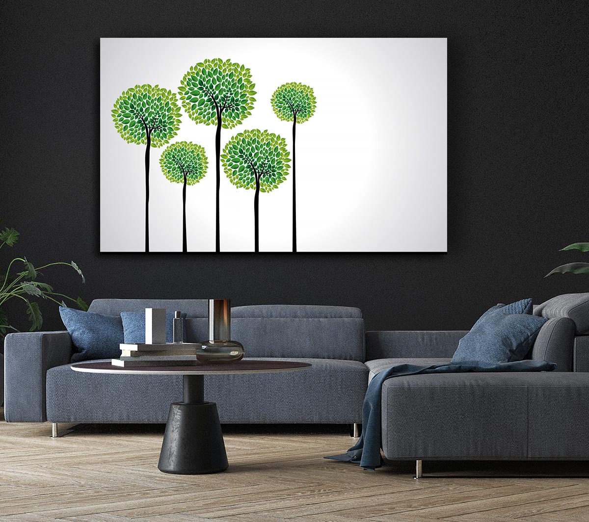 Abstract Trees Canvas Wall Art