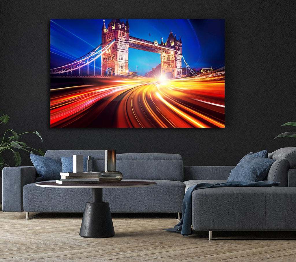 Tower Bridge Speed Of Light 2 Canvas Wall Art