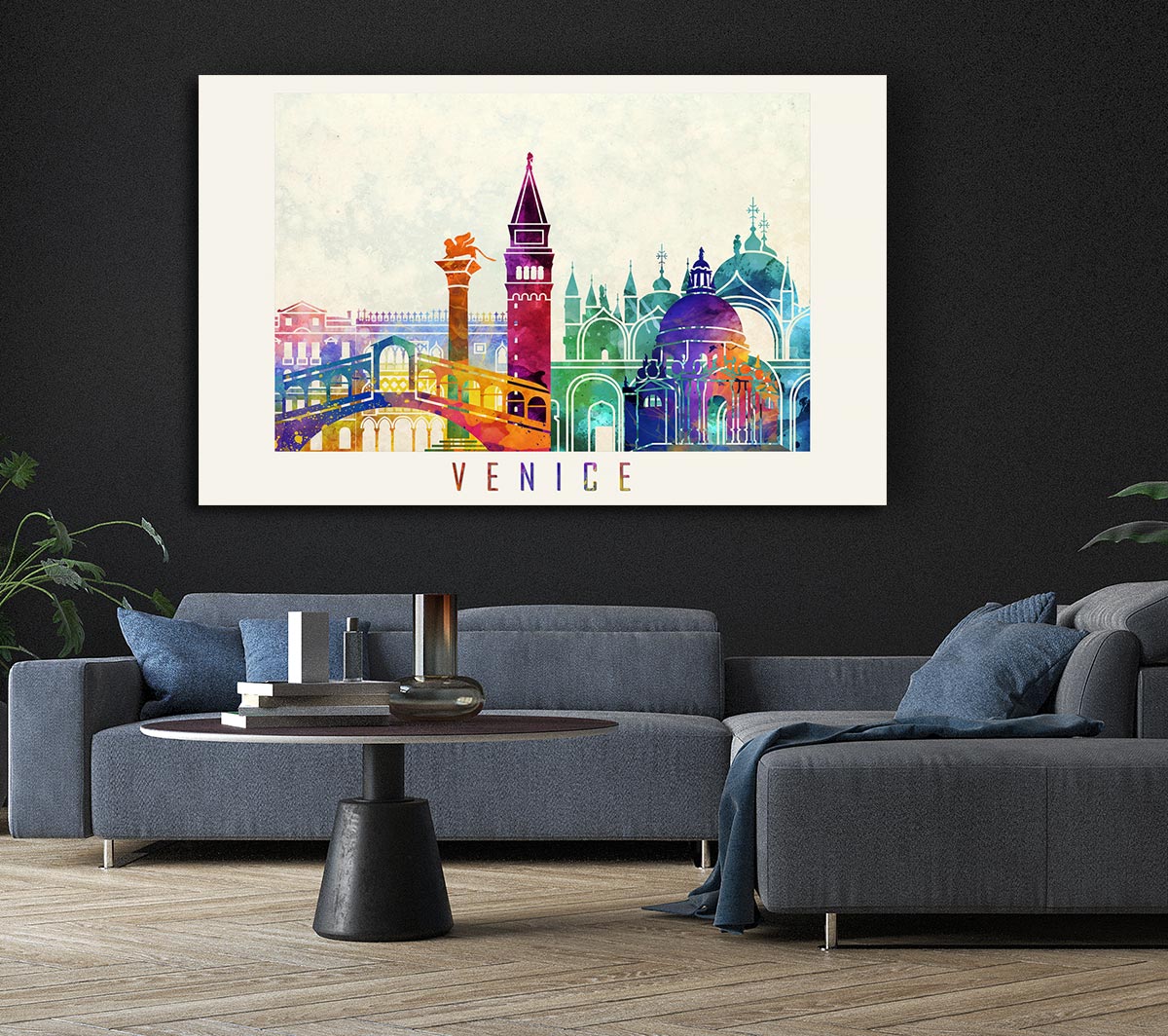 Rainbow City Canvas Wall Art