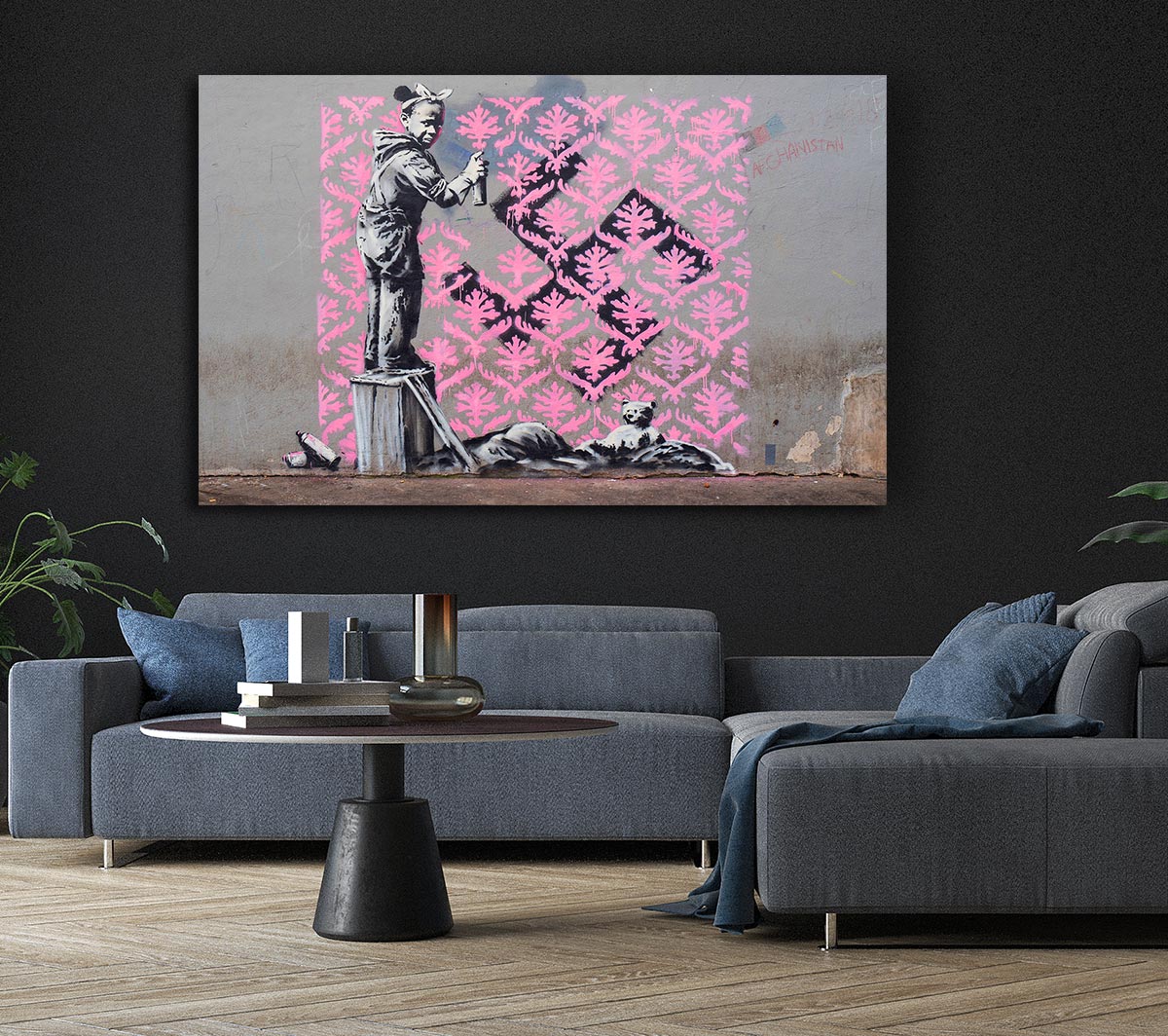 Banksy Decorator Kid Canvas Wall Art