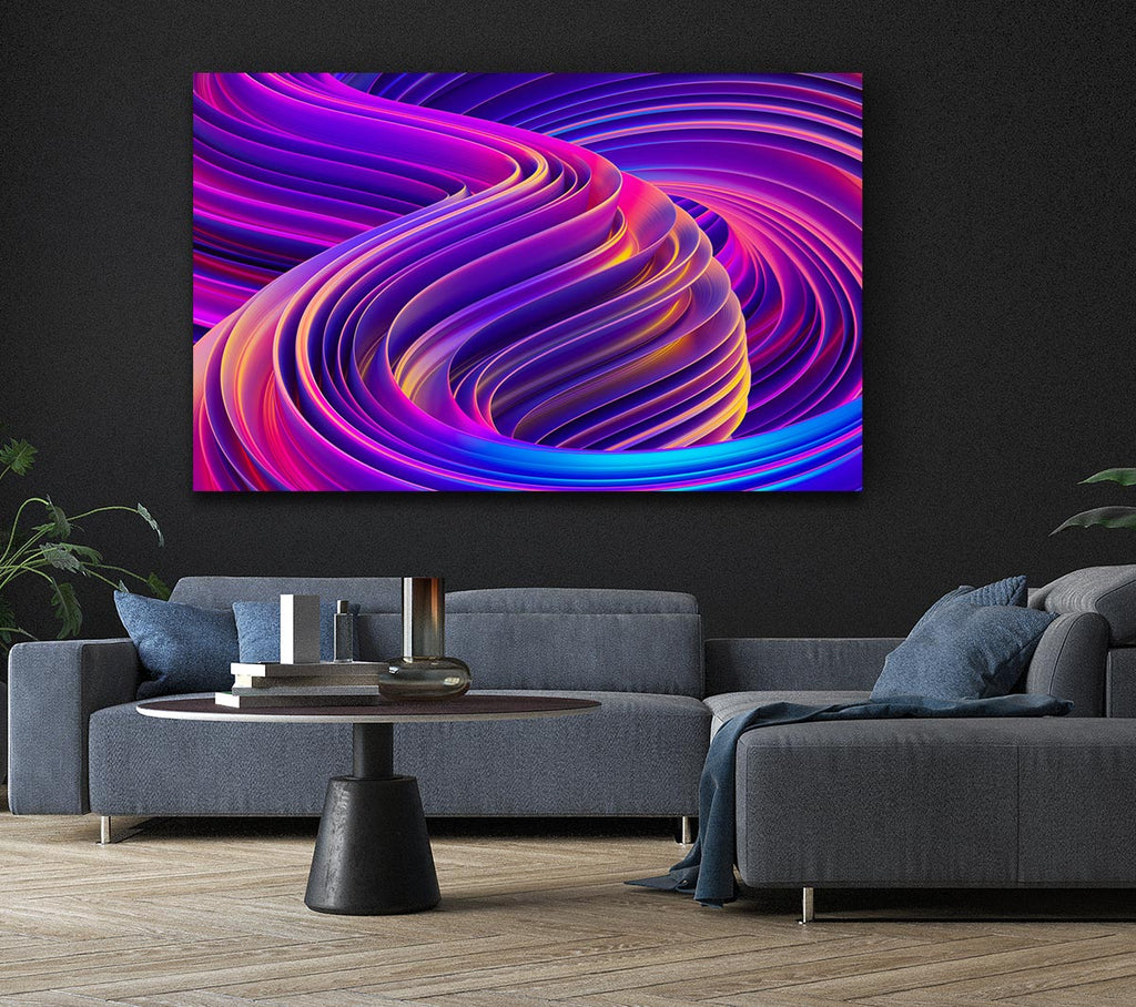 Purple and blue swirl Canvas Wall Art