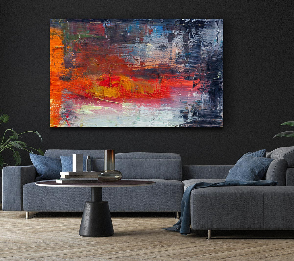textured Paints colours and darks Canvas Wall Art