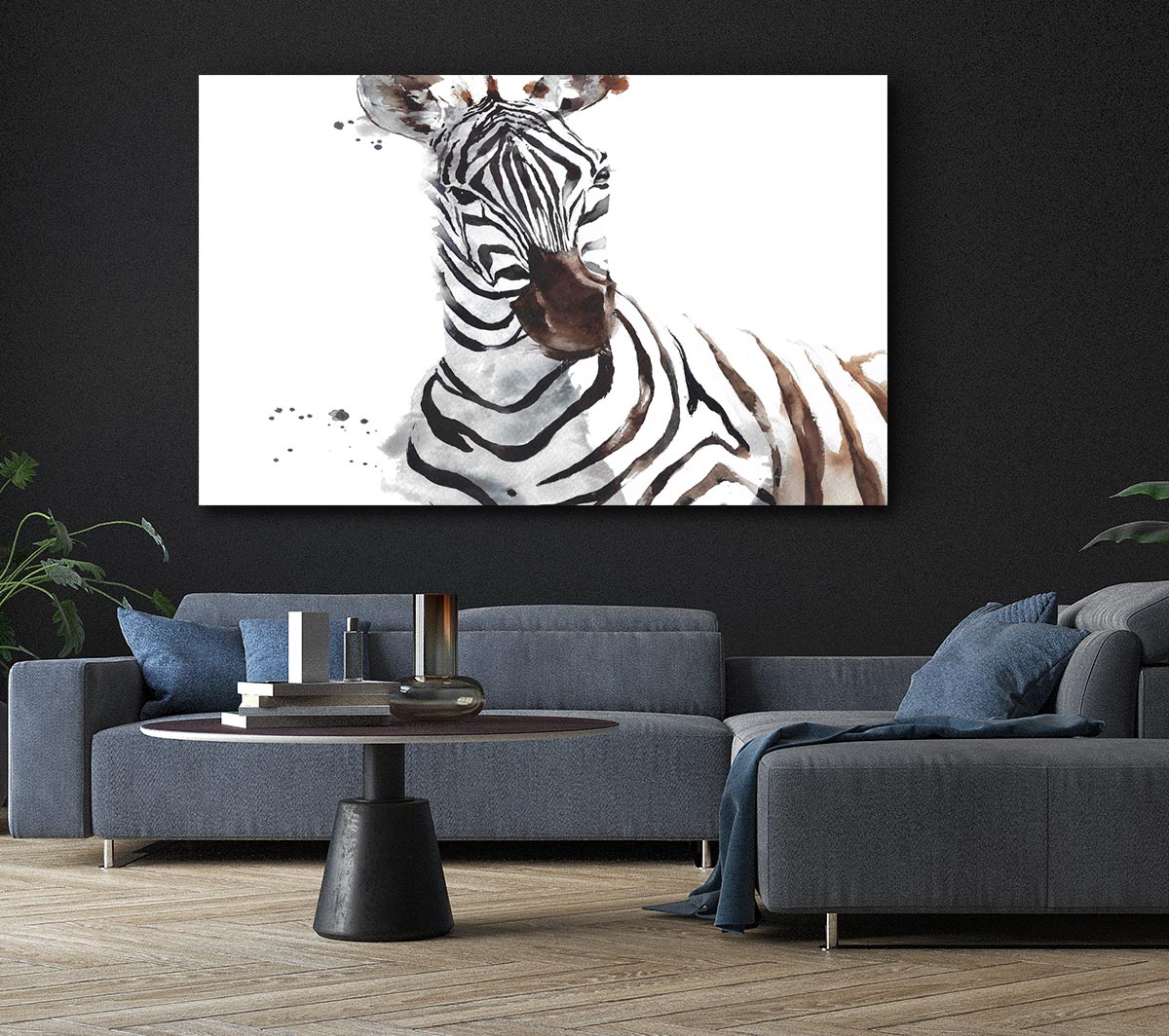 Zebta Splatter Canvas Art