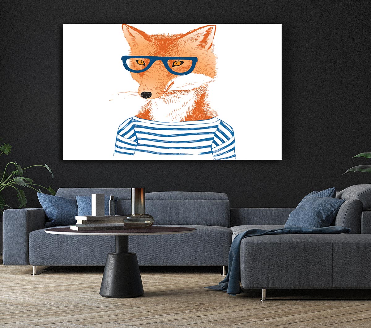 The Nerd Fox Canvas Wall Art
