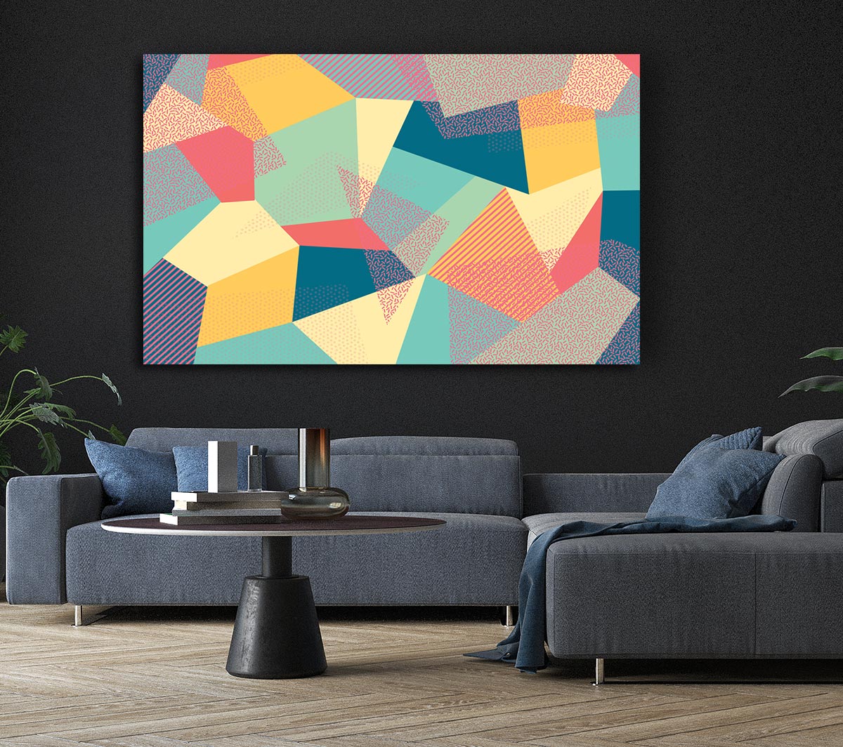Abstract Triangles Canvas Print