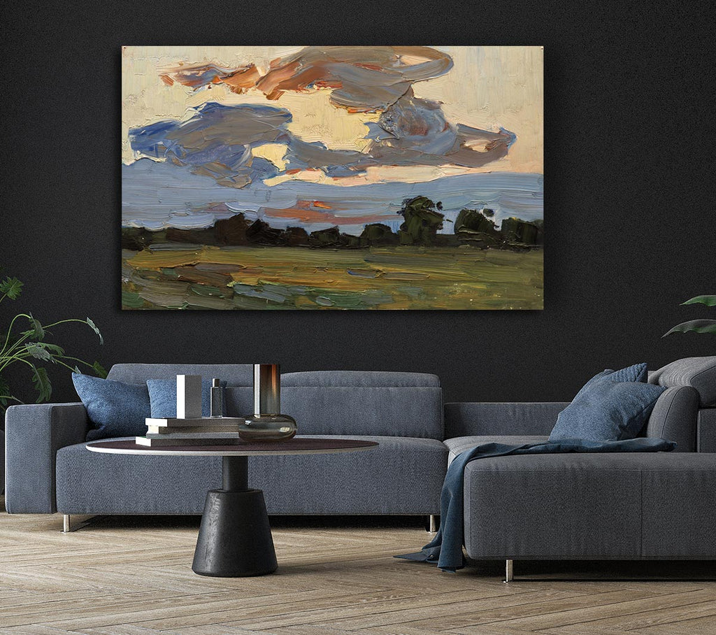 Abstract Countryside Canvas Art
