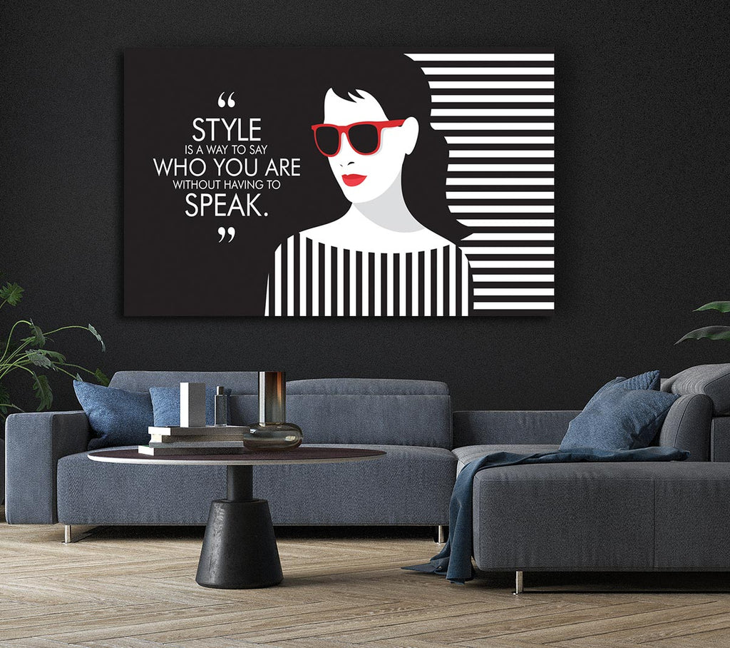 Style Fashion Quote Canvas Wall Art