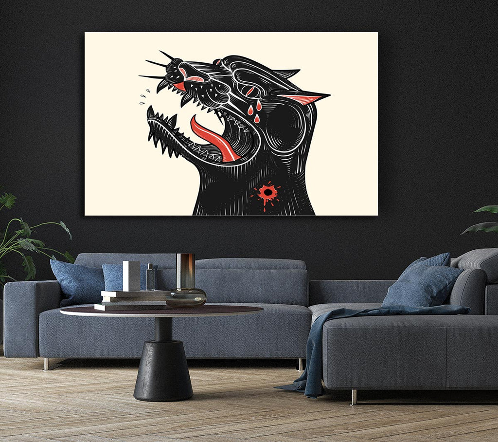 Tattoo Jaguar Canvas Wall Art