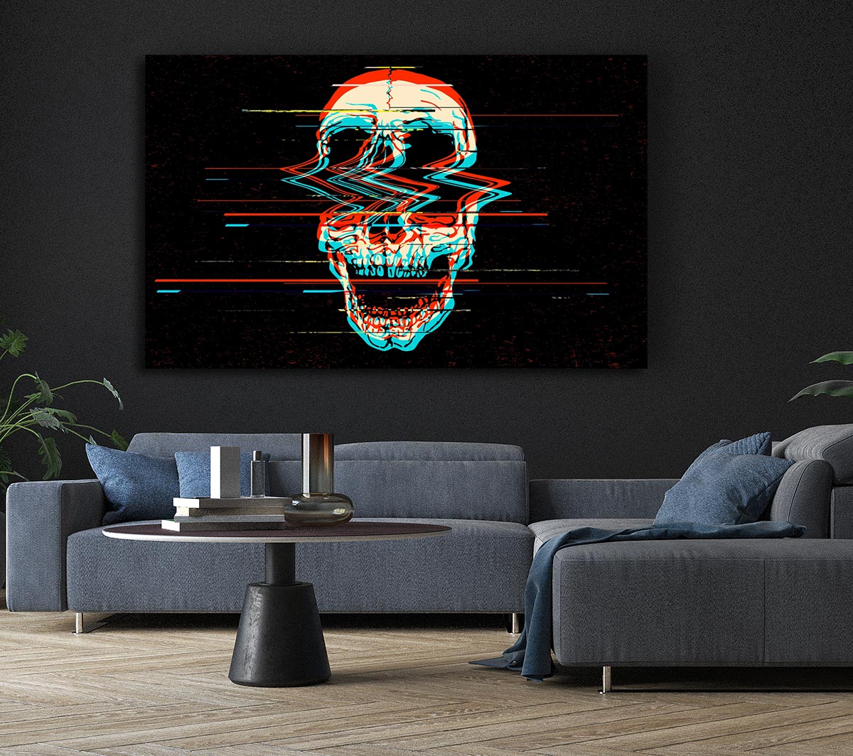 The Fuzzy Skull Canvas Wall Art