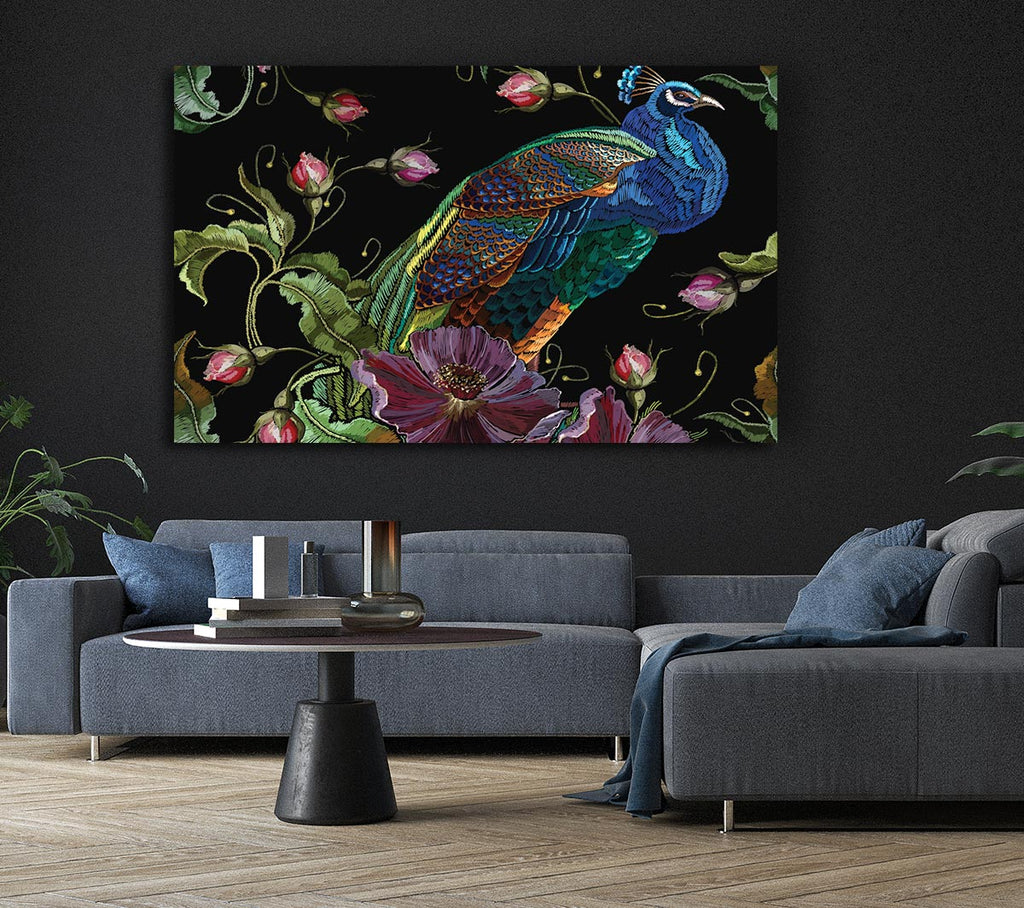 The Beautiful Peacock Nest Canvas Wall Art