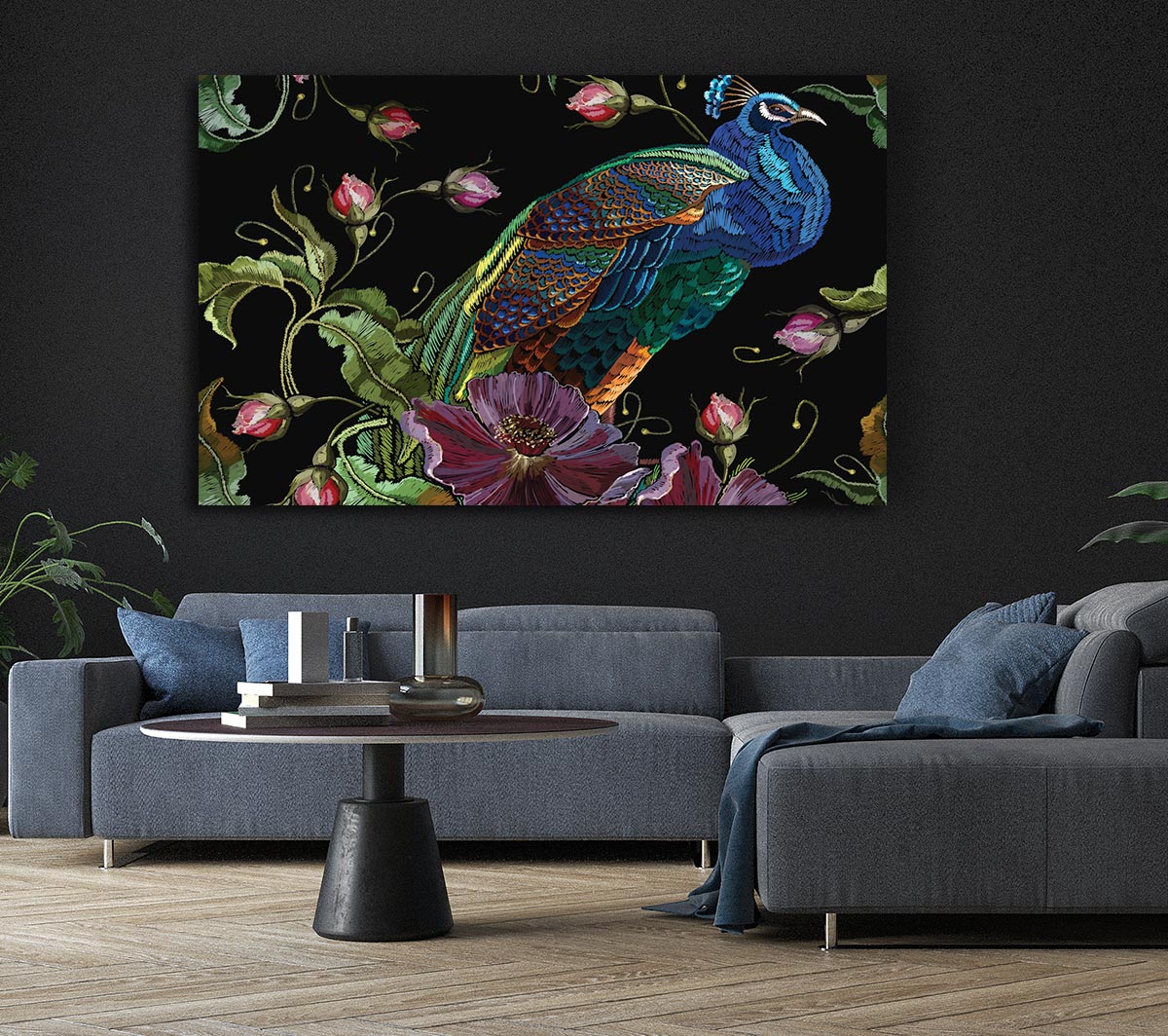 The Beautiful Peacock Nest Canvas Wall Art
