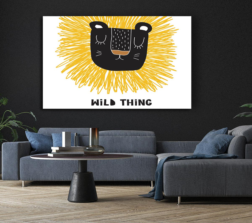 Wild Thing Lion Canvas Wall Art