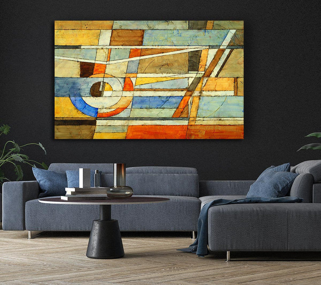 Abstract Grids Of Colours Canvas Print