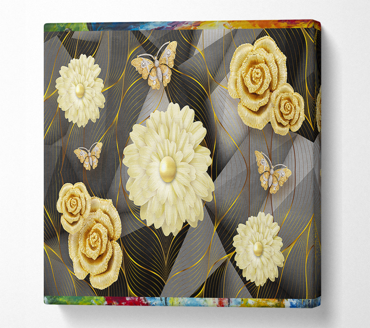 3D Flowers And Butterflies