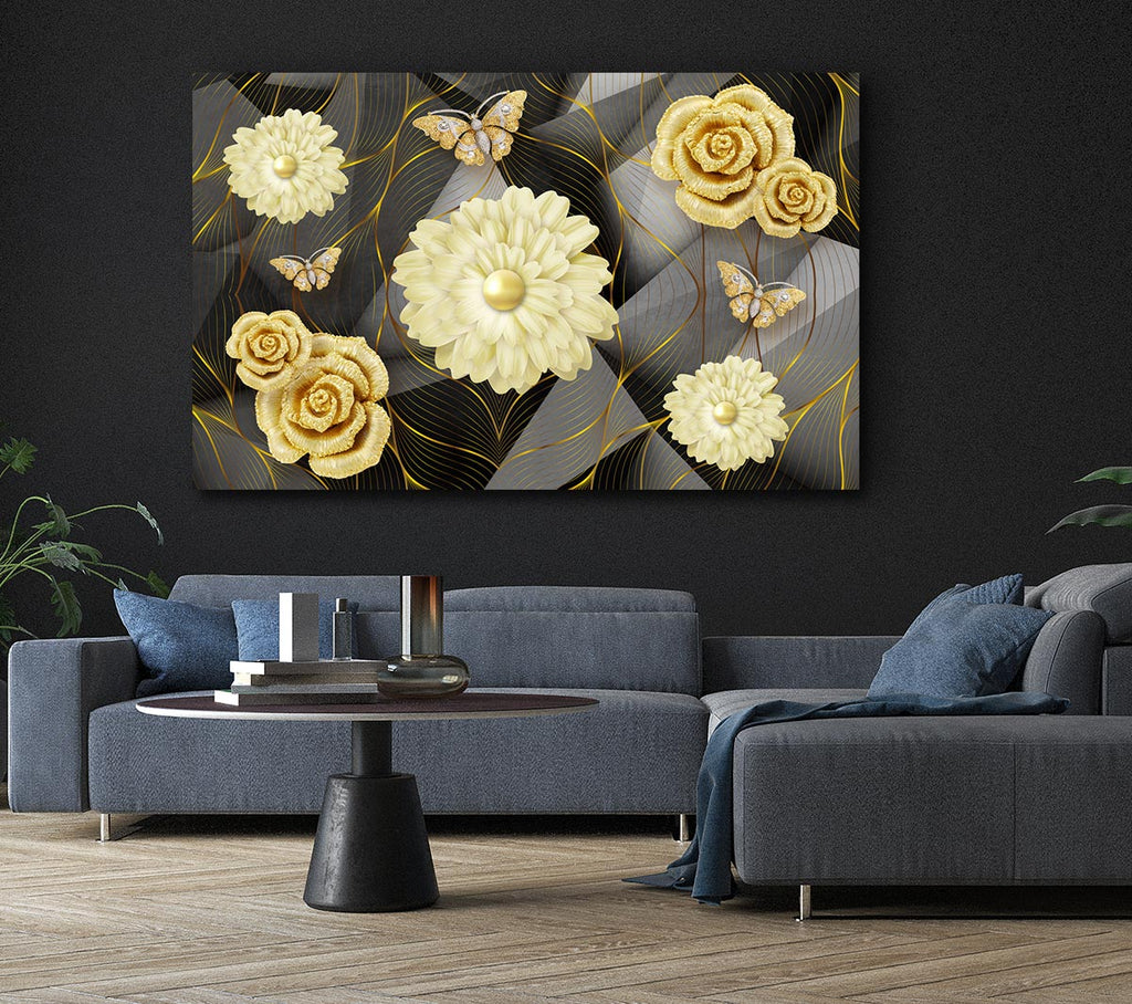 3D Flowers And Butterflies