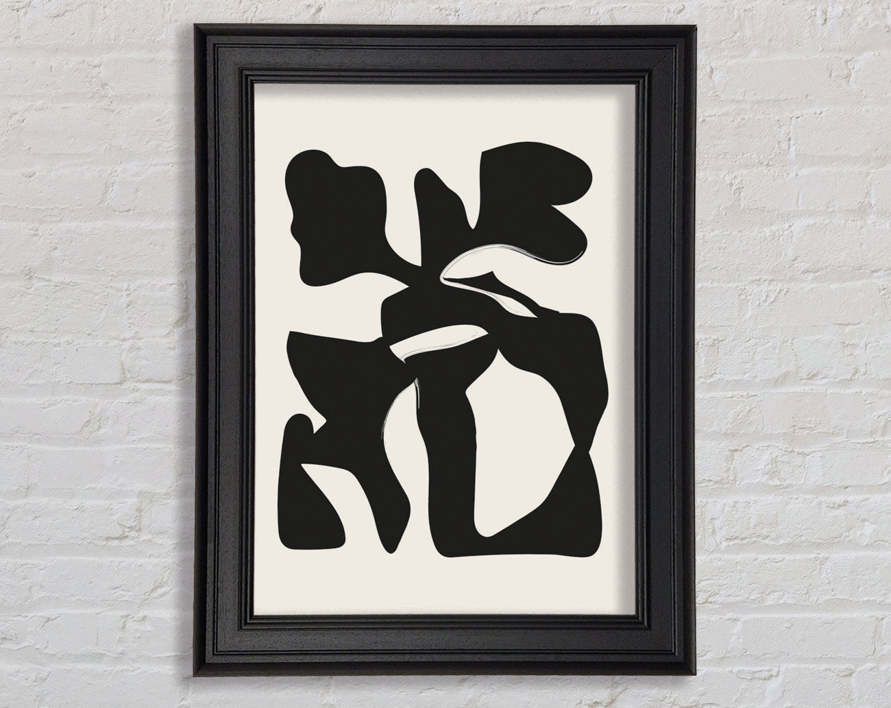 Black Abstract Splodge Framed Print